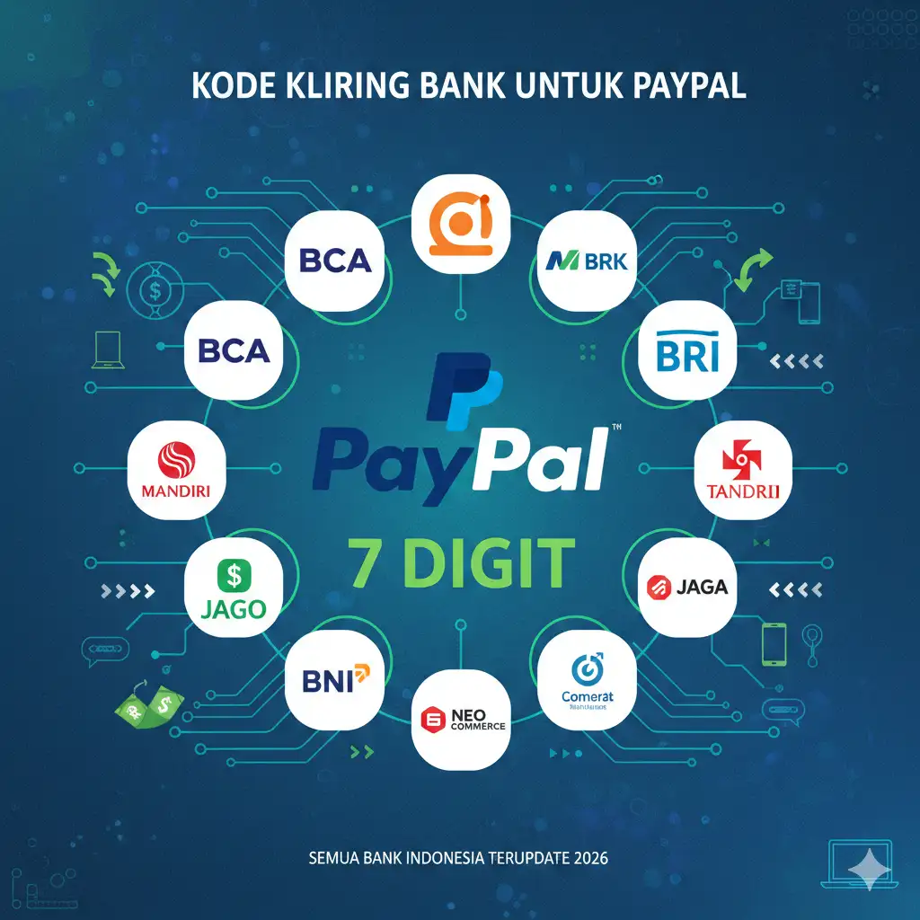 Kode Kliring Bank PayPal: Daftar Kode Bank Indonesia Terbaru