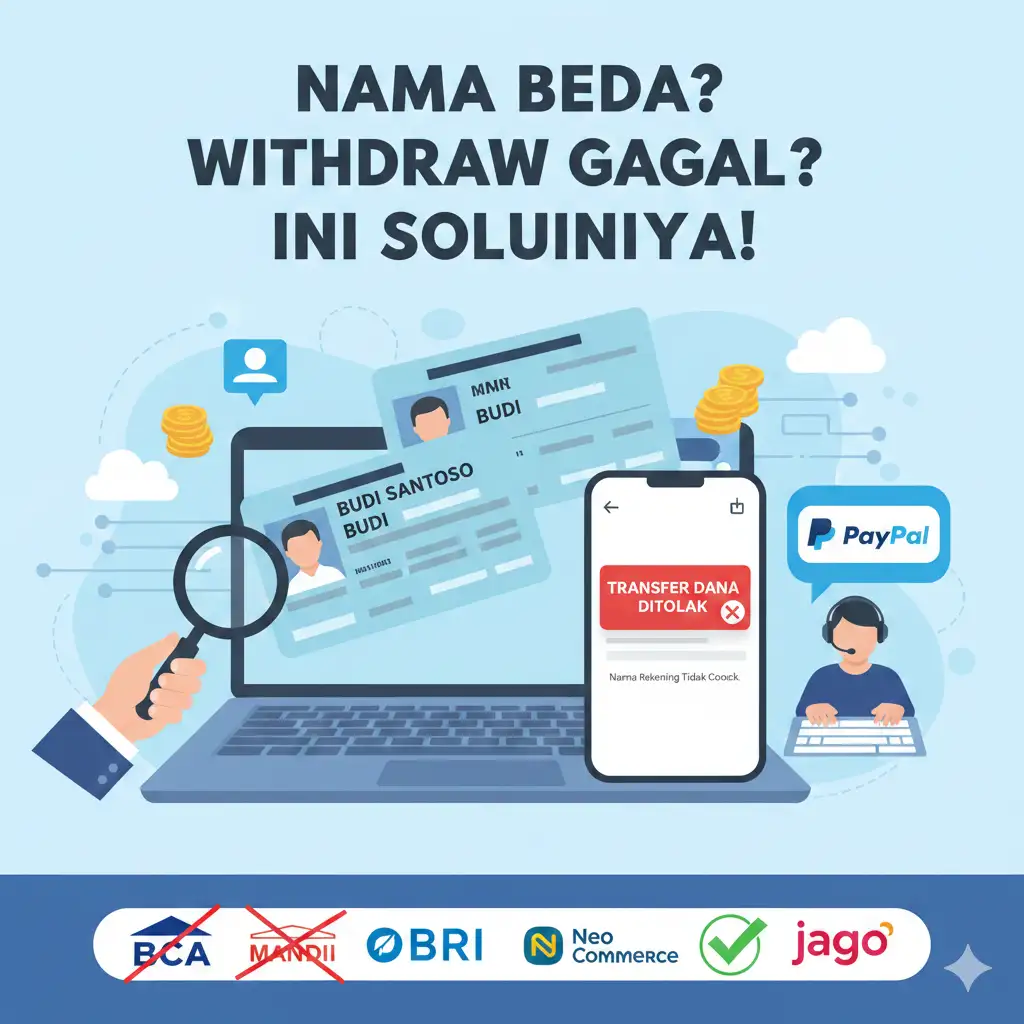 Cara Withdraw PayPal ke Bank Indonesia & Solusi Gagal